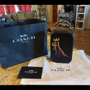 Coach Camera Bag With Snakeskin Detail